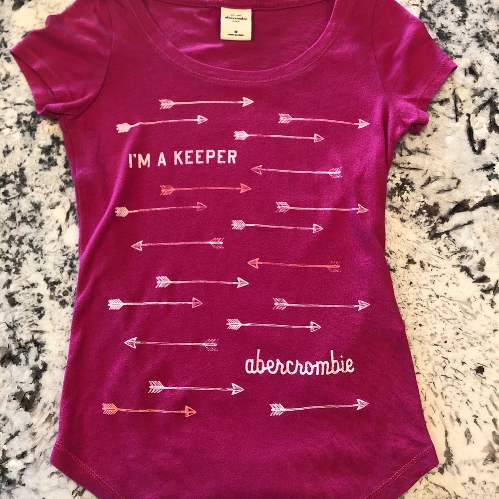 Girls abercrombie tee, Sz M 8/10